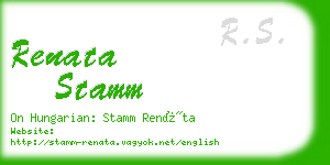 renata stamm business card